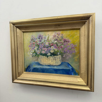 Expressive Still Life Oil Painting "Wicker Basket" Elegant Art Holland Art Shop