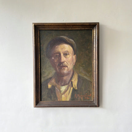 Handcrafted Portrait Oil Painting "Bearded Man" Classic Small Artwork Holland Art Shop