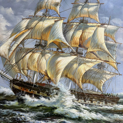 Detailed Seascape Oil Painting "Sailing Ship" Refined Art Holland Art Shop