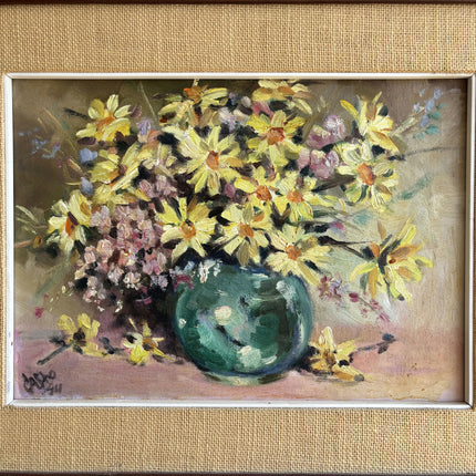 Rustic Floral Still Life Oil Painting "Green Vase" Classic Art Holland Art Shop
