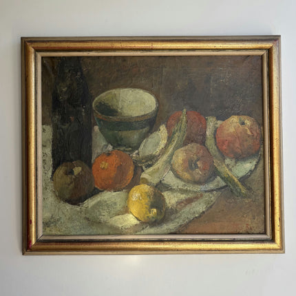 Authentic Still Life Oil Painting "Bowl And Fruit" Classic Artwork Holland Art Shop
