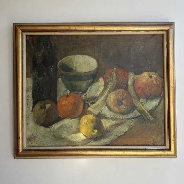 Authentic Still Life Oil Painting "Bowl And Fruit" Classic Artwork Holland Art Shop