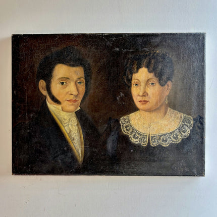 Elegant Portrait Oil Painting "Married Couple" Refined Art Holland Art Shop