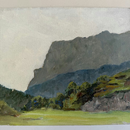 Handcrafted Landscape Oil Painting "Mountain Ridge" Authentic Small Art Holland Art Shop