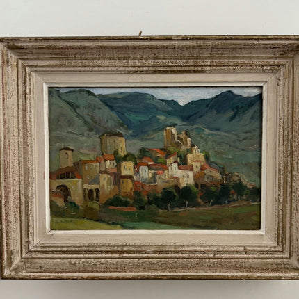 Detailed Landscape Oil Painting "Hill Village" Authentic Art Holland Art Shop