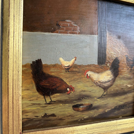 Authentic Animals Oil Painting "Gilded Frame" Traditional Small Artwork Holland Art Shop