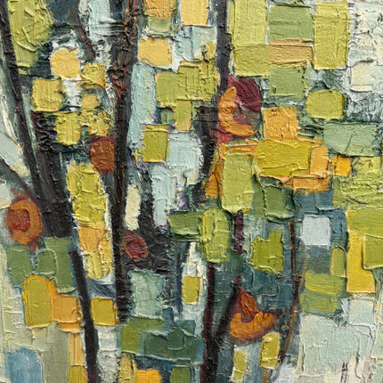 Handcrafted Landscape Oil Painting "Autumn Trees" Elegant Large Art Holland Art Shop