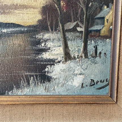 Refined Winter Landscape Oil Painting "Framed Painting" Classic Small Art Holland Art Shop