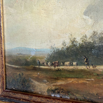 Detailed Landscape Oil Painting "Gilded Frame" Classic Small Art Holland Art Shop