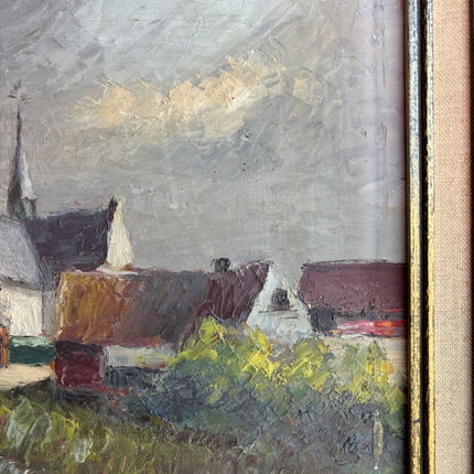 Detailed Landscape Oil Painting "Country Church" Authentic Art Holland Art Shop