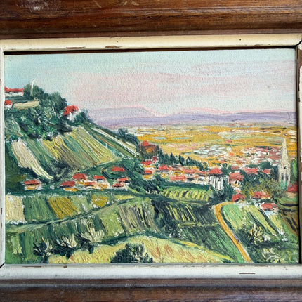 Traditional Landscape Oil Painting "Wood Frame" Detailed Small Artwork Holland Art Shop