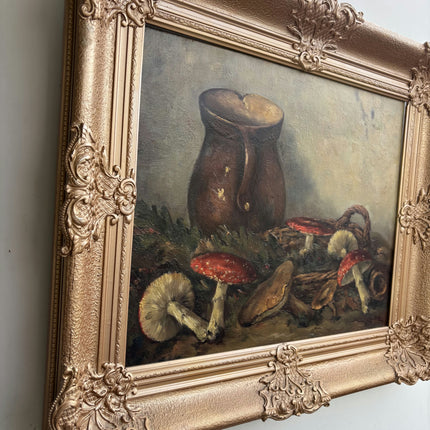 Rustic Still Life Oil Painting "Mushroom Still-Life" Authentic Art Holland Art Shop
