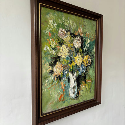 Original Flowery Still Life Oil Painting "Floral Bouquet" Authentic Art Holland Art Shop