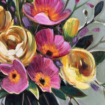 Vintage Floral Still Life Oil Painting "Flower Bouquet" Timeless Art Holland Art Shop