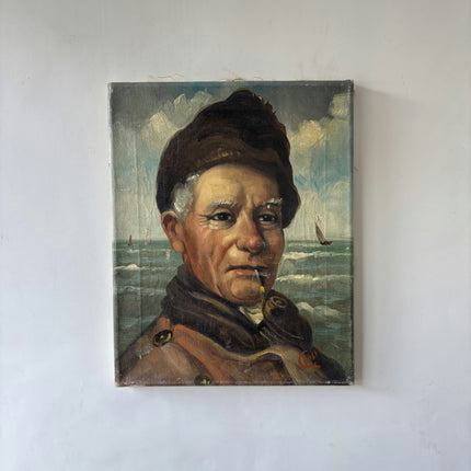 Traditional Portrait Oil Painting "Seafaring Man" Timeless Small Artwork Holland Art Shop