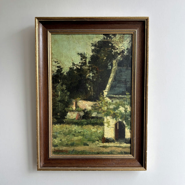 19th Century Antique Landscape Oil Painting "Stone Arch" Artwork Holland Art Shop
