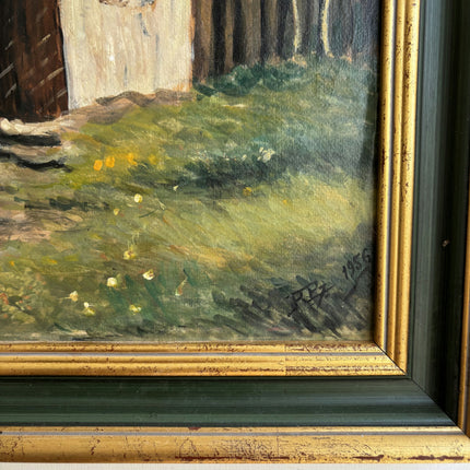 Authentic Landscape Oil Painting "Mountain Cottage" Elegant Art Holland Art Shop