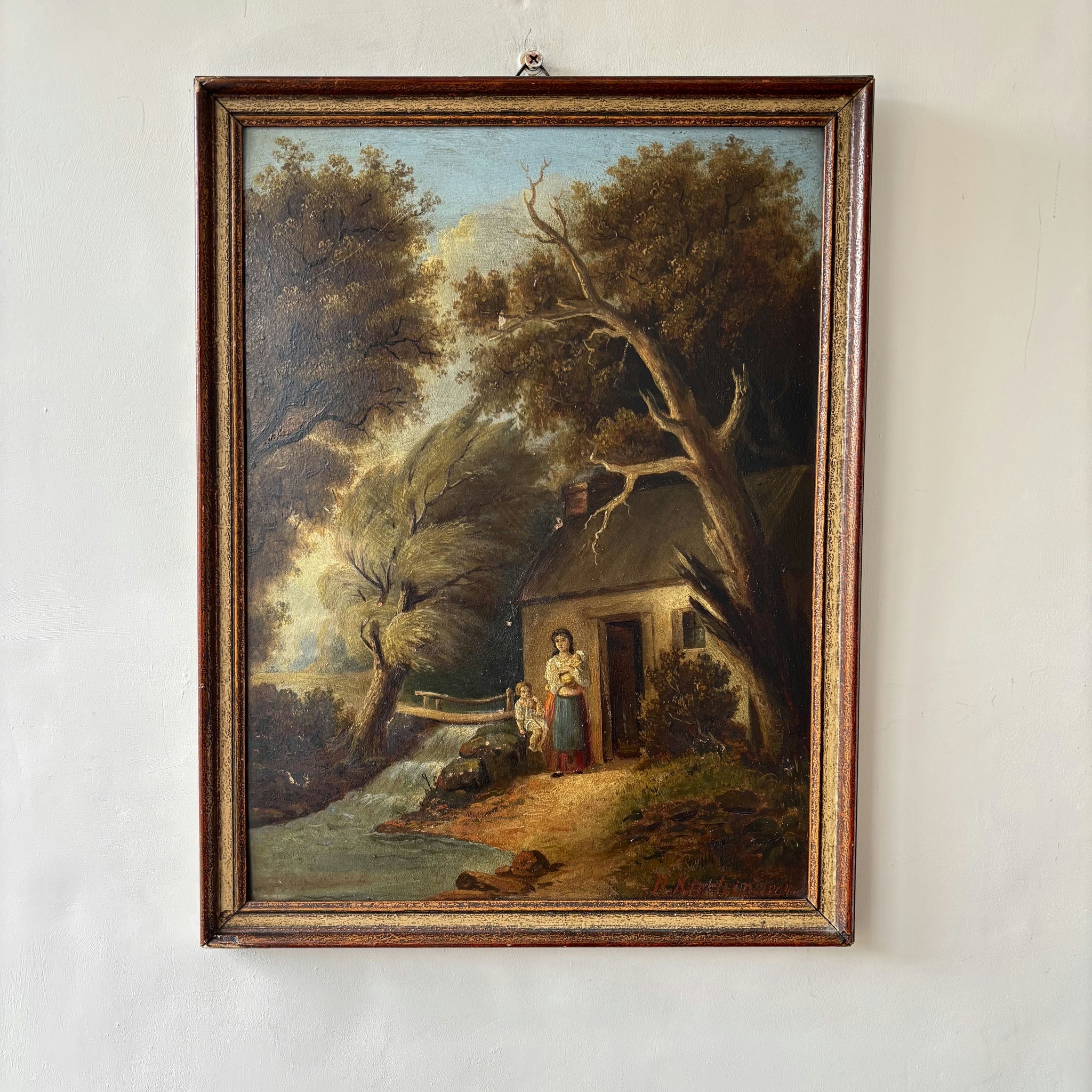 1804 Antique Landscape Oil Painting 