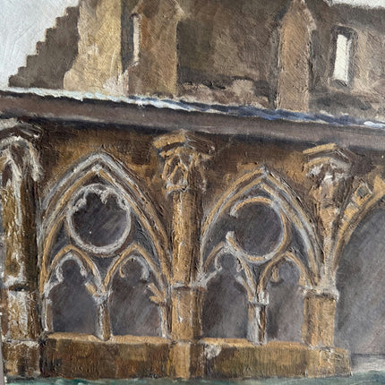 Classic Cityscape Oil Painting "Gothic Facade" Handcrafted Artwork Holland Art Shop