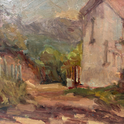 Classic Landscape Oil Painting "Stone House" Detailed Small Art Holland Art Shop