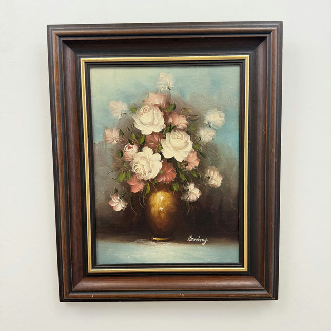 Handcrafted Floral Still Life Oil Painting "Rose Bouquet" Refined Art Holland Art Shop