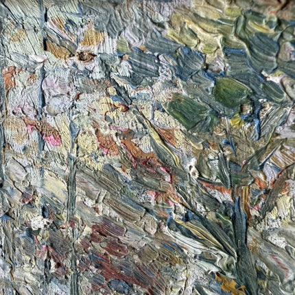 Expressive Landscape Oil Painting "Row Of Trees" Elegant Small Art Holland Art Shop