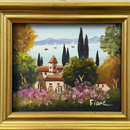 Classic Scenery Oil Painting "Painted Village" Traditional Small Artwork Holland Art Shop