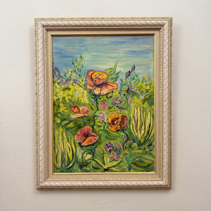 Expressive Floral Still Life Oil Painting "Rock Formation" Authentic Art Holland Art Shop