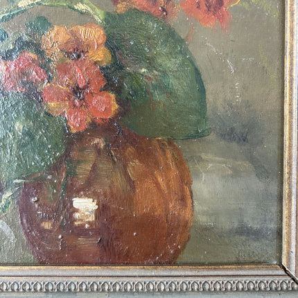 Classic Flowery Still Life Oil Painting "Flower Vase" Elegant Small Artwork Holland Art Shop