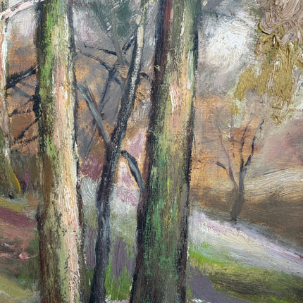 Expressive Landscape Oil Painting "Gnarled Trees" Rustic Art Holland Art Shop