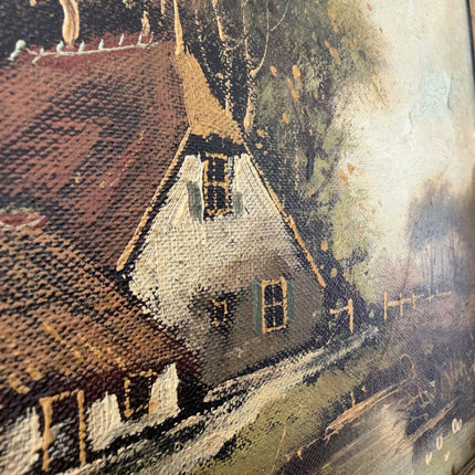 Handcrafted Landscape Oil Painting "Gilded Frame" Vintage Art Holland Art Shop