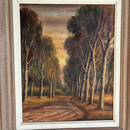 Timeless Landscape Oil Painting "Row Of Trees" Original Artwork Holland Art Shop