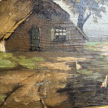 Timeless Landscape Oil Painting "Thatched Cottage" Original Art Holland Art Shop