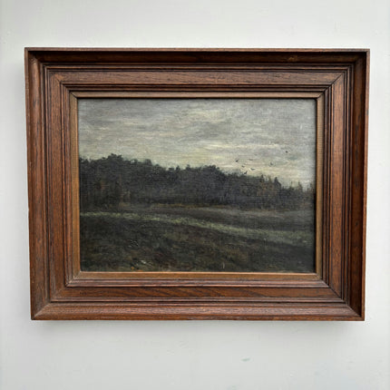 Original Landscape Oil Painting "Wooden Frame" Rustic Artwork Holland Art Shop