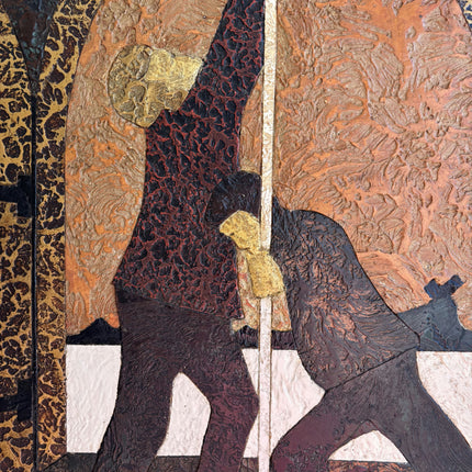 Detailed Figurative Oil Painting "Walking Figure" Expressive Large Art Holland Art Shop