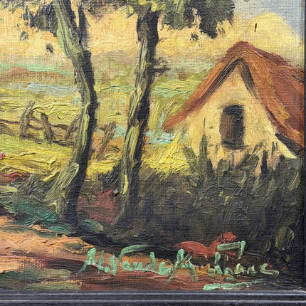Authentic Landscape Oil Painting "Row Of Trees" Vintage Art Holland Art Shop
