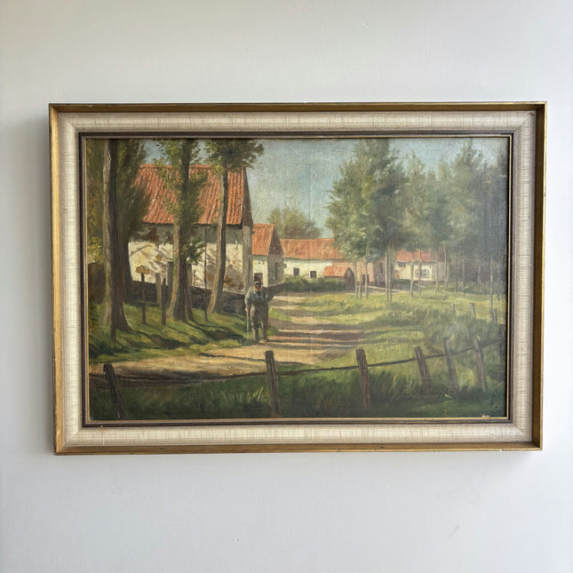 Detailed Landscape Oil Painting "Village Path" Elegant Art Holland Art Shop
