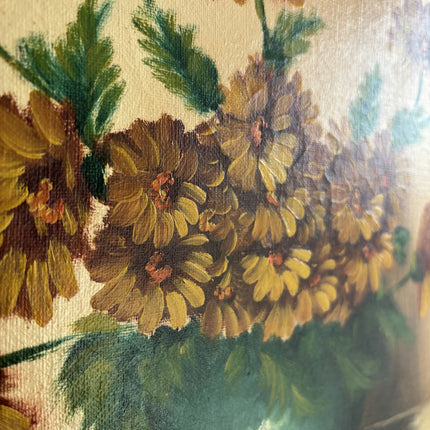 Detailed Floral Still Life Oil Painting "Green Vase" Expressive Artwork Holland Art Shop