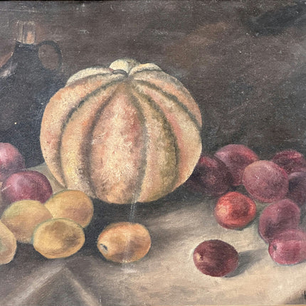 Authentic Still Life Oil Painting "Striped Pumpkin" Expressive Art Holland Art Shop