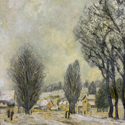 Handcrafted Winter Landscape Oil Painting "Tall Trees" Original Art Holland Art Shop