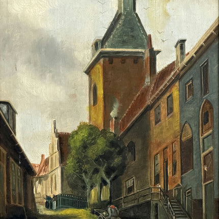 Original Cityscape Oil Painting "Town Carriage" Timeless Artwork Holland Art Shop