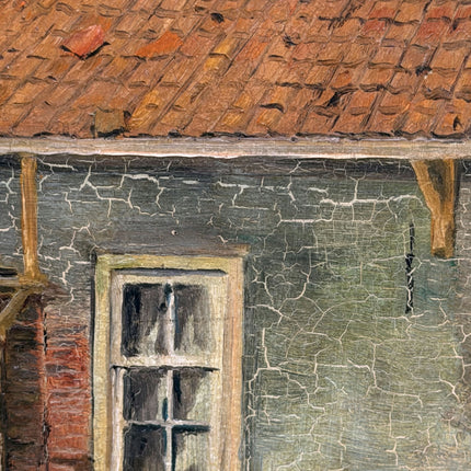 Authentic Still Life Oil Painting "Green Door" Timeless Small Art Holland Art Shop