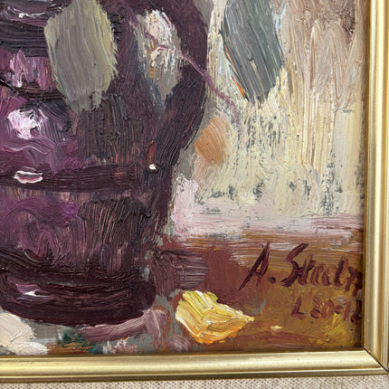Expressive Still Life Oil Painting "Vase Flowers" Classic Small Art Holland Art Shop