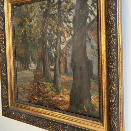 Traditional Landscape Oil Painting "Tree Avenue" Vintage Art Holland Art Shop