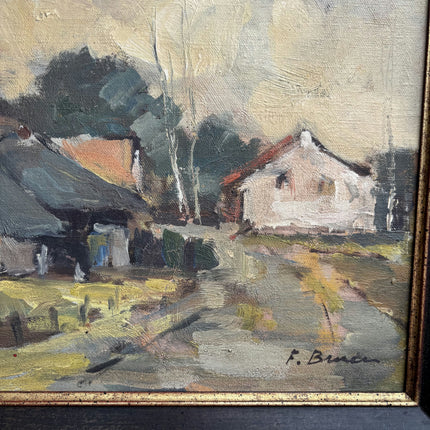 Timeless Landscape Oil Painting "Thatched Roof" Handcrafted Art Holland Art Shop