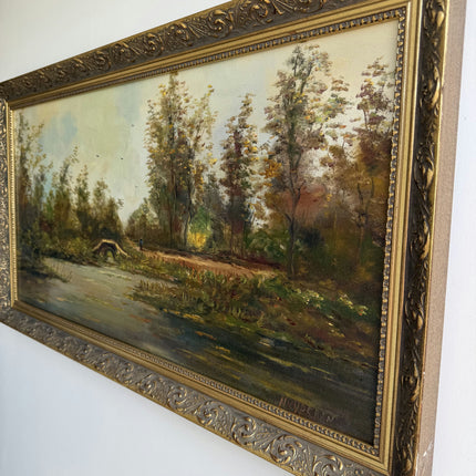 Original Landscape Oil Painting "Stone Bridge" Timeless Large Art Holland Art Shop