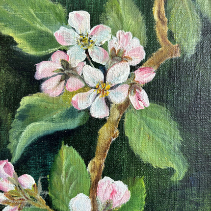Original Floral Still Life Oil Painting "Flowering Branch" Expressive Small Art Holland Art Shop