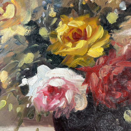Detailed Floral Still Life Oil Painting "Flower Bouquet" Elegant Small Artwork Holland Art Shop