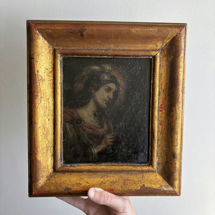 19th Century Antique Portrait Oil Painting "Bearded Man" Spanish Artwork Holland Art Shop