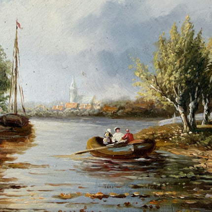 Timeless Landscape Oil Painting "Framed Painting" Authentic Small Art Holland Art Shop